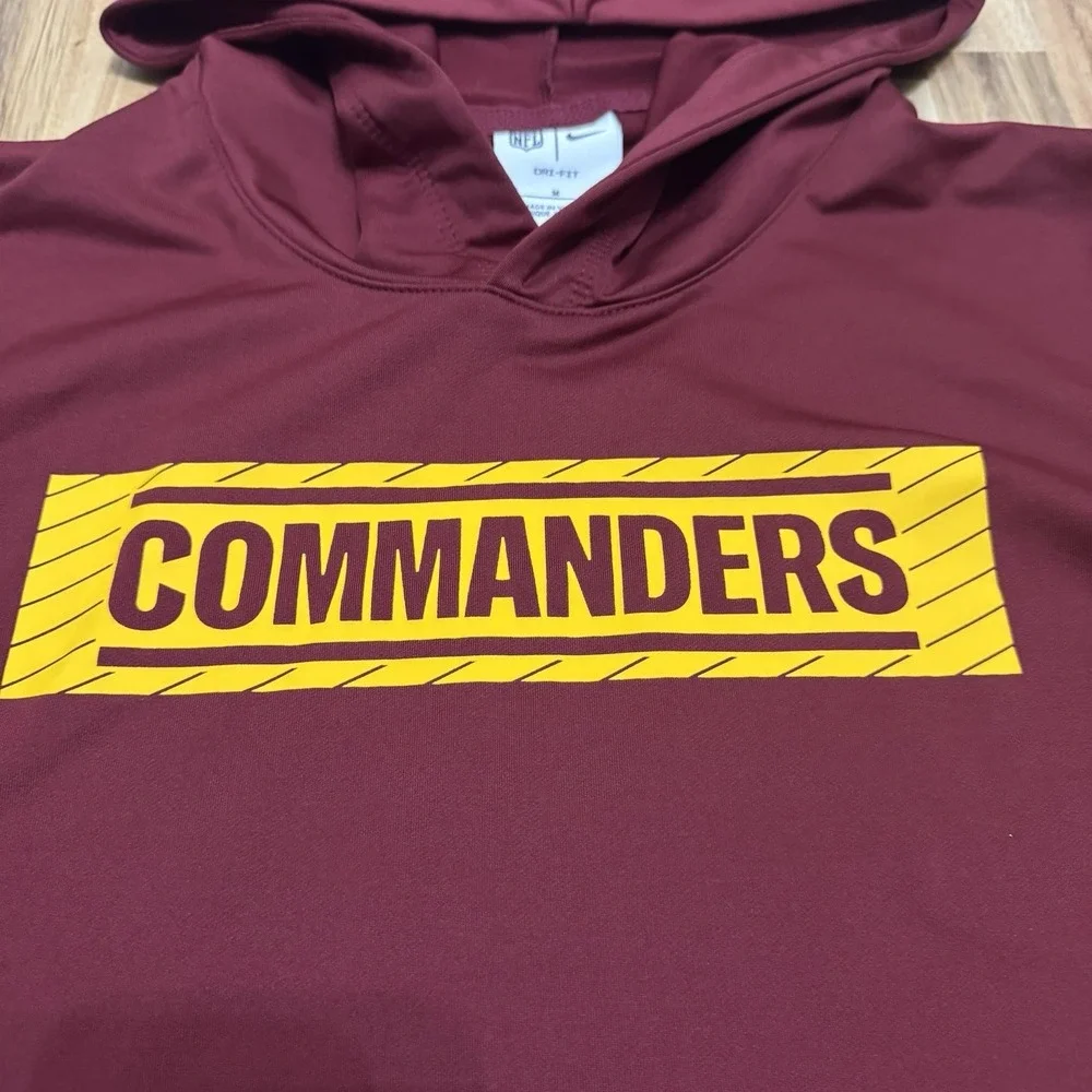 Washington Commanders Hoodie Mens M Nike Maroon Lightweight NFL Football DriFit